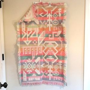 Southwest pastel print woven rug/tapestry